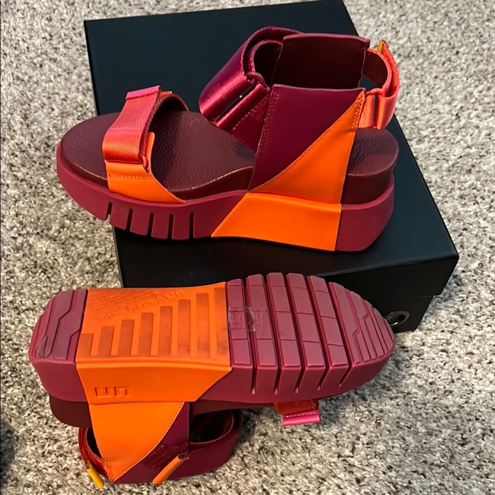 United Nude Burgundy and Orange Sandals - Picture 4 of 9